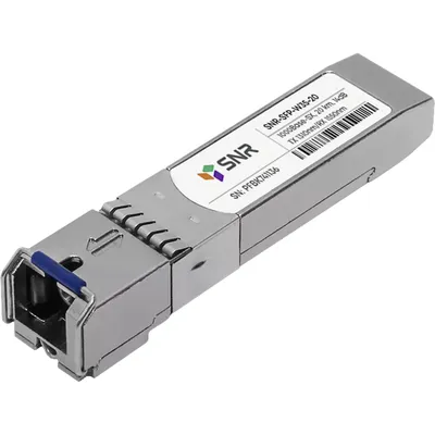 SNR SNR-SFP-W35-20-LC Одноволоконный модуль, SFP WDM 1000Base-BX, разъем LC, рабочая длина волны Tx/Rx: 1310/1550нм, дальность до 20км (14dB), с поддержкой функции DDM