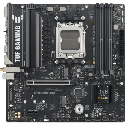Материнская плата ASUS TUF GAMING A620AM-PLUS WIFI, AM5, A620A, 4*DDR5, 4*SATA, 2*M.2, 2*USB 3.2, 4*USB 2.0, 1*PCIx16, 1*PCIx1, 2*DP+HDMI, mATX; 90MB1MZ0-M0EAY0