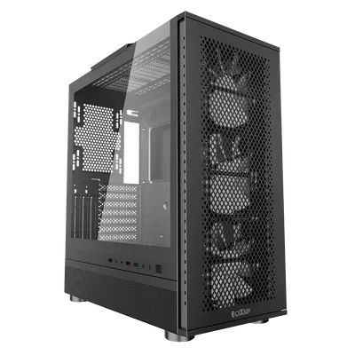 Корпус PcCooler ME200 MESH BK, Full Tower, E-ATX, 3×120 мм ARGB