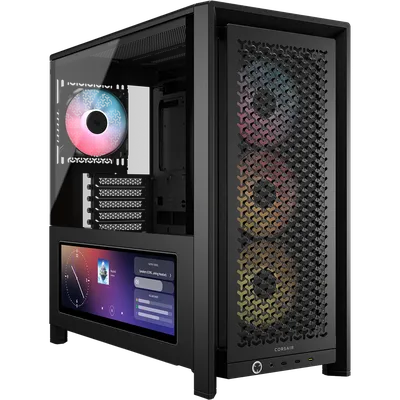 Корпус Corsair CC-9011326-WW, Frame 4000D LCD RS ARGB, Midi-Tower, черный