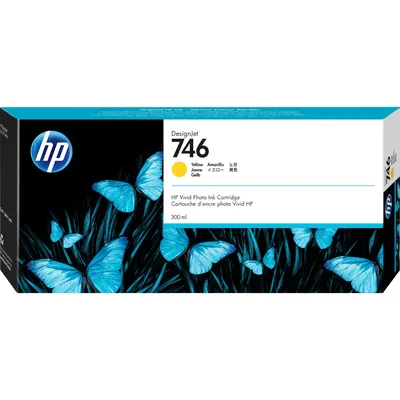 Картридж струйный для плоттера HP (P2V79A) DesignJet Z6, Z9+, 300 мл, желтый, оригинальный