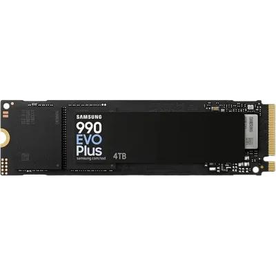 Твердотельные накопители/ Samsung SSD 990 EVO Plus, 4000GB, M.2(22x80mm), NVMe 2.0, NVMe 2.0, PCIe 4.0 x4, V-NAND TLC, R/W 7250/6300MB/s, IOPs 1 050/1 400 000, TBW 2400, DWPD 0.3 (12 мес.)