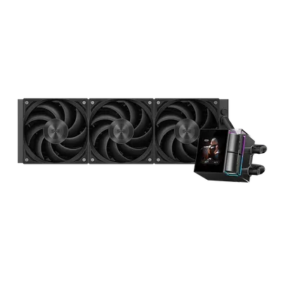 Жидкостная система охлаждения PCCOOLER DS360 Display BK, 360мм, 3×120мм, ARGB