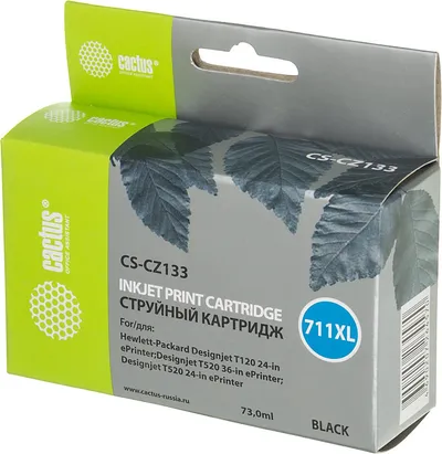 Картридж Cactus CS-CZ133, №711, черный, 73мл, для HP
