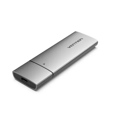 Внешний бокс Vention, 1xM.2 2230/2242/2260/2280 USB 3.1 Type-C NVMe, серый (KPGH0)