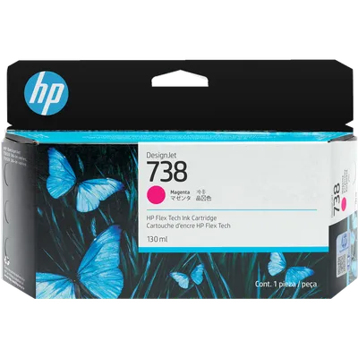 498N6A - 738 130-ml Magenta DesignJet Ink Cartridge for DesignJet T850 130 ml.