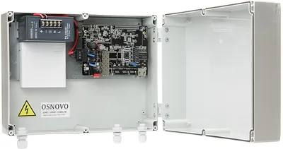 Медиаконвертер OSNOVO OMC-1000-11HX/W, 1×GE PoE, 1×SFP, уличный