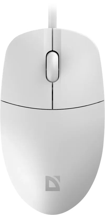 Мышь Defender 52242, проводная, USB, 1200dpi, белый