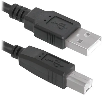 Defender Кабель USB 2.0 (AM) - USB 2.0 (BM), для периферийных устройств (принтеры и другие), чёрный, 3м.