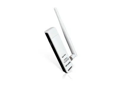 TP-Link TL-WN722N Wi-Fi USB-адаптер высокого усиления N150, до 150 Мбит/с на 2,4 ГГц, 1 внешняя антенна, USB 2.0