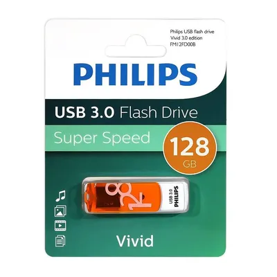 Флеш накопитель 128Gb USB 3.0 PHILIPS Vivid Edition 3.0, белый (FM12FD00B/97)