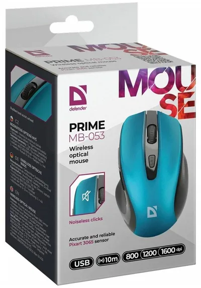 Мышь Defender 52054, Prime MB-053, беспроводная, 1600 dpi