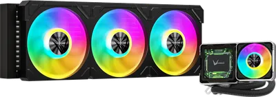 Система водяного охлаждения Formula V Line Cryo Wing Digi 360 BK, 360mm, LCD 2.73", 3x120mm, ARGB fans, LGA115X/1200/1700/1851/1366/2011/2066, AM3/AM4/AM5/Ryzen3/Ryzen5/Ryzen7/Threadripper/RT4