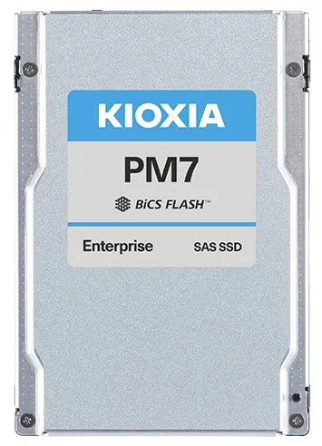 SSD накопитель KIOXIA Enterprise SSD 2,5"(SFF), PM7-R, 7680GB (7.68TB), SAS 24G (SAS-4, 22,5Gbit/s), R4200/W4100MB/s, IOPS(R4K) 720K/175K, MTTF 2,5M, 1DWPD/5Y (Read Intensive), TLC, 15mm (replace KPM61RUG7T68)