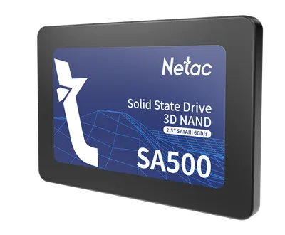 Диск SSD Netac - SA500, для ноутбука, 2.5", 1 ТБ, SATA, 6 Гб/с, speed write-475МБ/с read-530МБ/с, NT01SA500-1T0-S3X