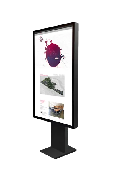 Интерактивная панель Интерактивный киоск NextStand Outdoor 55P, 55", 1920х1080 (FullHD), PCAP, 10 касаний, яркость до 2500 кд/м2, рабочая температура от -20 до +40 градусов, SSD 128Gb, LAN, Wi-Fi, 24/7