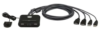 CS22HF-AT - Кабельный КВМ-переключатель, ATEN, CS22HF-AT, 2-Port, USB, FHD HDMI, Cable KVM Switch