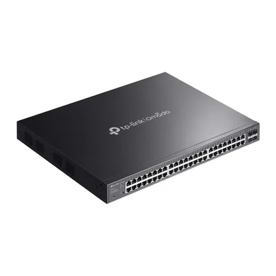 TP-link, Omada 52-портовый гигабитный коммутатор Smart с 32 портами PoE+. Порты: 48 х гигабитных портов (32 х порта PoE+ и 16 х портов без PoE), 4 х гигабитных SFP слота. Спецификация: 32 х 802.3at/af, бюджет PoE 230 Вт, металлический корпус 1U, монтаж в стойку 19", без вентилятора. Особенности: централизованное управление контроллером Omada SDN, статическая маршрутизация, 802.1Q VLAN, STP/RSTP/MSTP, IGMP Snooping, 802.1p/DSCP QoS, ACL, 802.1x, Radius/Tacacs+ авторизация, LACP, CLI, SNMP, Dual Image, IPv6