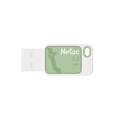 Флеш накопитель 128Gb USB 3.2 Gen 1 Netac NT03UA31N-128G-32GN, белый/зеленый (NT03UA31N-128G-32GN)
