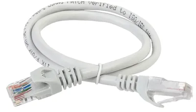 Патч-корд IEK PC01-C5EUL-3M, кат.5E UTP, LSZH, 3 м, серый
