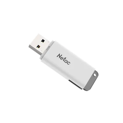 <093407> Флешка .64Gb Netac U185 USB2.0 с колпачком пластиковая, белая [NT03U185N-064G-20WH]