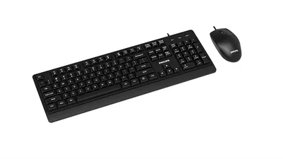 Комплект клавиатура+мышь Philips SPT6247B/60, проводной, USB 2.0, 1200dpi
