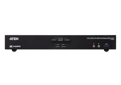 KVM-переключатель ATEN - CS1842, 2PC, 2xHDMI (Female) + USB Type B (Female) + 2xMiniJack (Female) - 2 ports, цвет Чёрный, CS1842-AT-G