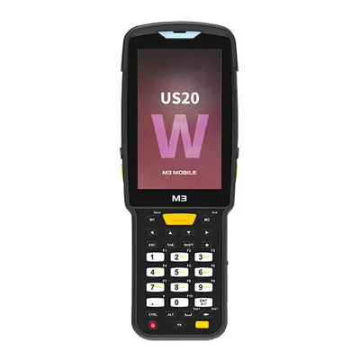 Терминал сбора данных M3 Mobile US20W Android 10.0 GMS, WVGA, 802.11 a/b/g/n/ac, SE4750 2D (SS), Rear Camera, BT, GPS, NFC(HF), 4G/64G, 30K, Incl Ext Bat, Bullet Proof Film, Hand Strap. Req CRD&PWR