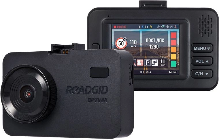 Видеорегистратор с радар-детектором Roadgid Optima GT черный