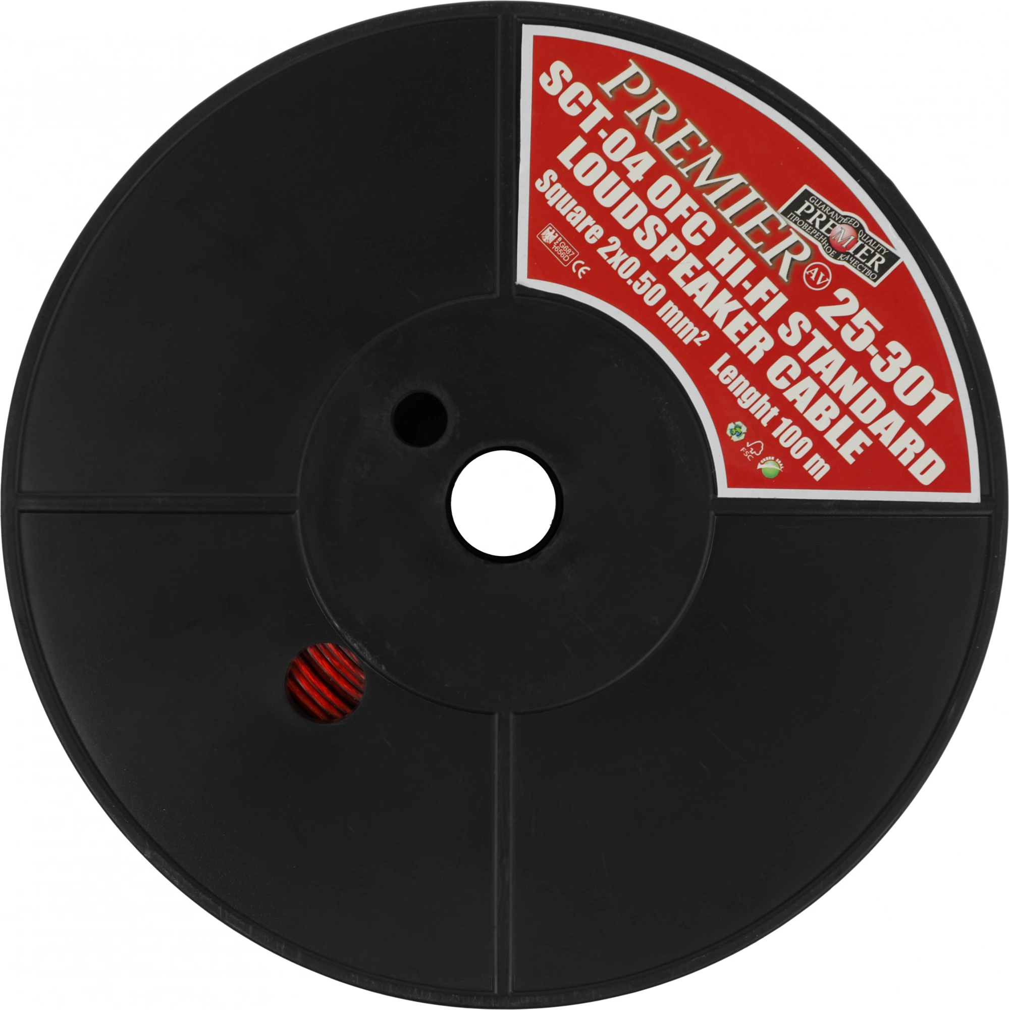 Кабель акустический Premier SCT-04 BC 100м. черный (25-301 100)